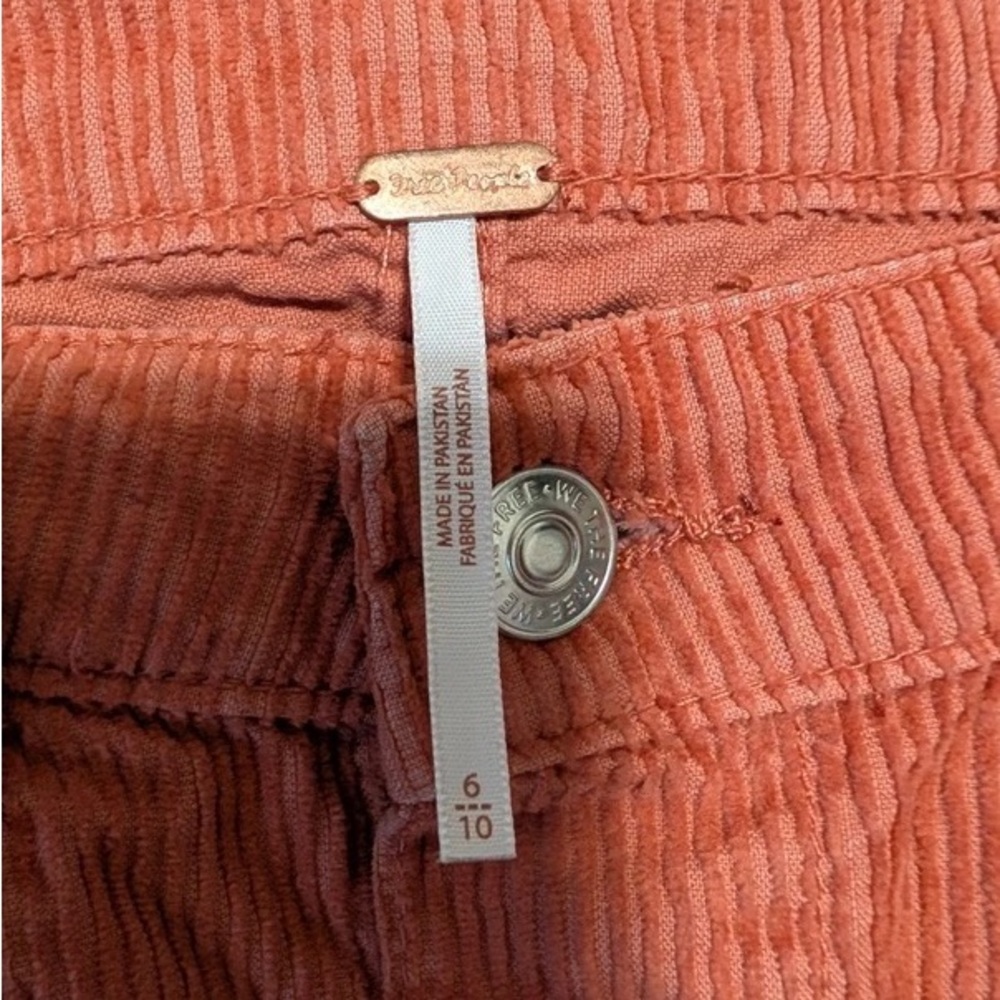 Free People Rust Orange Corduroy Mini Skirt - Picture 4 of 4